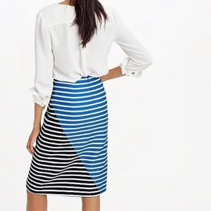 J crew color block A line skirt
